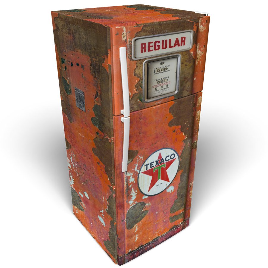 Pine Chicken Coop Rustic Refrigerator Wrap